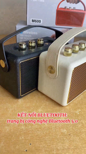 ( Tặng Kèm Cáp Sạc ) Loa Bluetooth Không Dây M600 Cao Cấp Bass Dày – Mic Đàm Thoại Hỗ Trợ Cổng USB  Thẻ Nhớ TF  Chơi Nhạc Mọi Lúc Mọi Nơi