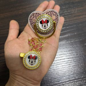 Disney | [Baby Comforter Toy] Newborn Style Chewable Baby Pacifier Baby Feeding Toy  Food-grade Silicone Baby Pacifier Kawaii Baby Chain