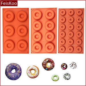 8-Link Donut Shaped Silicone Baking Mold for Cookies And Chocolates Multi-Size round Ring French Style Non-Stick Kitchen Tool