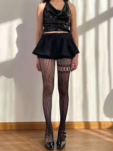 Retro Western Desert Girl Y2K Millennium Punk Future Socks Womens Thin Leg Shaping Stockings Unique Style Autumn Collection