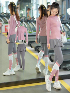 COSLEAF | Slimming Autumn Winter Sport Set Hooded Long Sleeve Tops and Shorts