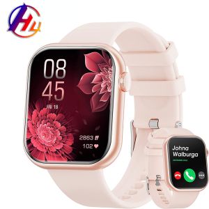 HL Foom Lite Bluetooth Smart Watch (Answer/Make Calls) 2023 Newest 1.83 Inch Fitness Tracker Heart Rate/Sleep Monitor/Pedometer/Calories Multiple Sports Modes Waterproof Womens Mens Fitness Watch for Android ios
