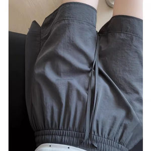 YAYANGREN | Ice Silk Yamamoto Shorts Women Summer Thin New Pear Shape Small Loose Casual Sports Five-Quarter Length Pocket High Waist