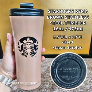 STARBUCKS REMA BROWN STAINLESS STEEL TUMBLER 473ml • JAPAN SURPLUS