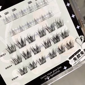 Kerasys Lông mi giả 5D nối mi giả ba mảnh nối mi giả tự dính mở rộng mắt to tự nhiên cho người mới bắt đầu trang điểm mắt