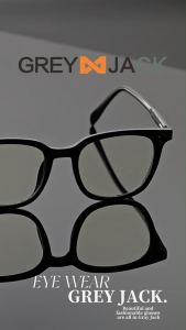 Grey Jack Kacamata Antiradiasi Blueray TR90 Model Kotak Ringan Stylish Pria Wanita Bisa Lensa Minus Antiradiasi Blueray Bluecromic 606