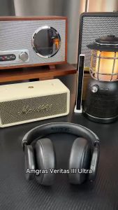 Amgras Veritas III Ultra headphone bluetooth earphone Wireless Headset Spatial Audio ANC Cancellation Touch Control HIFI