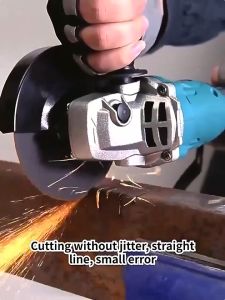 4 -inch Angle Grinder Cordless Brushless 28500rpm Rechargeable Lithium Battery 21V Portable Polishing Grinder Metal Cutting for Makita Battery Gift ten pieces of blades Toolbox 无线角磨机