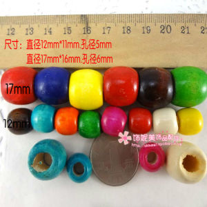 Large Hole Wooden Bead DIY Children String Beads Wooden Bead Color Beads Early Childhood Education Special Beads 100 Pcs