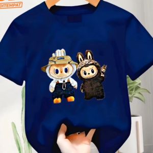 Kaos Fashion atasan anak Cewek Cowok usia 1-12 tahun bergambar Labubu Terbaru Sablon Digital