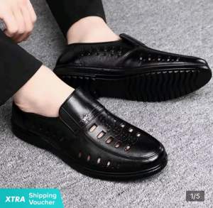 Bảo hành 1 năm .Giày hè da nam thật giày lười thoáng êm chân đế cao su chắc chắn bền đẹp.