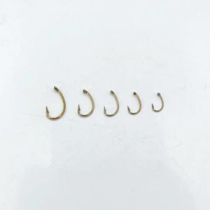 Bimoo 50PCS 100PCS Bronze Barbed Curved Nymph Fly Tying Hook for Caddis Larvae Pupae Scuds Emerger Mayfly Trout Fishing Lures