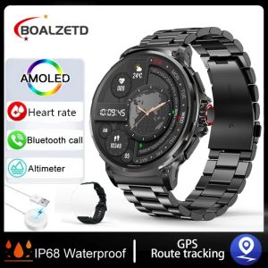 2025 Rugged Military GPS lP68 Waterproof  Smart Watch Men Outdoor Watches 1.85" HD Bluetooth Call Man Smartwatch For Android IOS