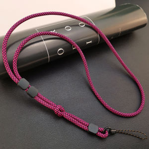 Handwoven Long Mobile Phone Lanyard Durable Detachable Adjustable Neck Strap Solid Phone Case Prevent Loss Convenient Accessory