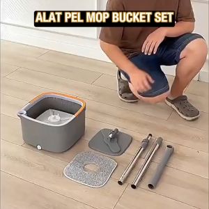 Alat Pel Lantai Putar Spin Mop Bucket Set 2in1 Venrc Wakakids