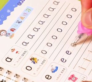 Chinese Magic Ink Writing Practice Reusable Copybook 8 Book Set Grooved Handwriting Tracing Book