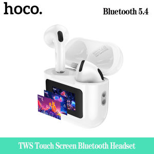 HOCO EW73 TWS True Wireless Headset Bluetooth Earphone BT5.4 LED Intelligent Touch Screen Bluetooth Headset With Mic Support Sliding Tuning/16 Languages Music Sports Earphones For All Smartphone Universal