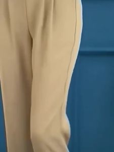 Spring Autumn Slimming High Waist Elastic Women Pants Plus Size Black Pants for Women 2025 Office Wear Casual Loose Stretchable Plain Straight Pants