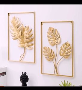 Metal Wall Deco Frame Hiasan Dinding Ruang Tamu Wall Decoration Living Room Home Decoration Frame Home Decor Gold Frame