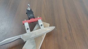 T03 Fixed-Angle Knife Sharpener – 360° Flip Laser‑Etched Angle Scale Dual Clamps for Improved Stability on Medium‑to‑Long Blad