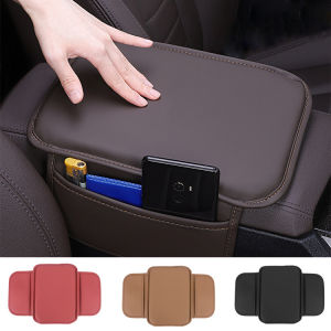 Car Armrest Box Height Pad Universal Leather Armrest Cushion with Pocket Central Memory Cotton Elbow Support Armrest Storage For Toyota Vios ncp93 Wish Hilux Yaris Rush Corolla Cross Avanza Innova Veloz Fortuner Alphard Altis Camry bZ4X RAV4 Harrier