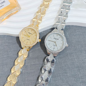 2025 Vintage Watch for Women Elegant Luxury Golden Rhinestone Steel Band Ladies Quartz Wrist Watch Woman Waterproof