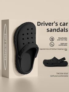 Mens Driving Thong Sandals Anti-Slip Summer Beach Slippers Special Use Outdoor Casual Breathable EVA Slip-On Shoes