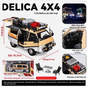 HUIYAO | Mô Hình Xe Camper Off-Road Hợp Kim Đầy Đủ Chi Tiết 1:24