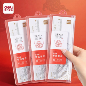 deli | Anti-break Anti-slip Student Ruler Set 15cm