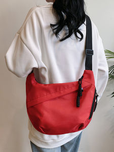 Casual Canvas Shoulder Crossbody Bag for Women Large Capacity Book Sports Single Strap Satchel School Bag Trending Summer 2024