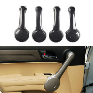 แผ่นปะหน้าปัดลายไฟเบอร์คาร์บอนสำหรับ Honda CR-V ปี 2007-2011 แผ่นปะตกแต่งที่พวงมาลัย สไตล์การตกแต่งภายในรถยนต์