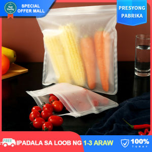 【Japanese Style】Frosting Food Storage Bags with Double Zipper Leakproof Reusable Food Fresh-keeping Bag Kitchen Freezer Snack Organizer Bag
