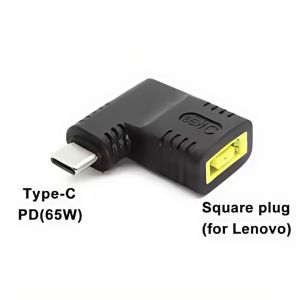65W GaN PD Fast Charger for Lenovo Laptop and MacBook Pro/Air Universal USB-C Power Adapter with Interchangeable Square Plug