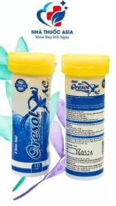 Lọ 10 viên sủi Oresol AC giúp cơ thể nhanh hồi phục trong các trường hợp nôn mửa mất nước.