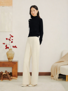 French Style Workwear Straight Leg Pants