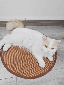 Thảm nằm làm mát bằng sợi tre cho Chó Mèo hình tròn (mẫu mới) - Love Pets Shop