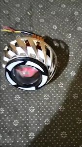 LAMPU PROJIE DEPAN BESAR MODEL SPIRAL CAHAYA BIRU UK-3.5INCH UNIVERSAL