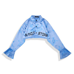 PANDA STORM | Hiphop Performance Suit Cool Street Dance Long Sleeve Shirt