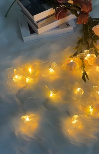 Keranixy LED Butterfly String Light 1.5M Fairy Lights for Wedding Birthday Party Decor Raya Lamp Home Bedroom Garden
