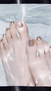 Mirror silver oily nail polish cant peel off lasting whitening flash