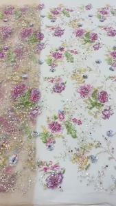 Vải Ren Pháp Cao Cấp Chất Lượng Cao Của Nigeria Châu Phi Đính Sequin Thêu Hạt Phong Cách Đông Nam Á Dùng Cho Váy Cưới