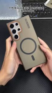 ตรงรุ่น มาใหม่ S25 Ultra Matte Magnetic Case สําหรับ Samsung Galaxy S25 Plus S24 Ultra S23 S22 Double Color Hard PC Ultra Slim เคสป้องกันโทรศัพท์ 061