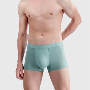 SHUNAICHI Ice Silk Men Underwear New Style Mens Seamless Underpants Breathable Mesh Boxers Thin Section Boxer Shorts Cozy Mens Panties