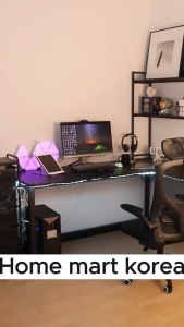 BÀN CHỮ L GAMING –  Bàn làm việc PC cao cấp mặt cacbon chống trầy xước – khung thép sơn tĩnh điện - HOME MART KOREA