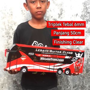 Miniatur Bus Terbaru PO.AGRA MAS LEGACY SR3 SUITES CLASS  Tronton Panjang 50cm