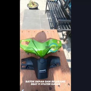 Batok Kepala Depan Dan Belakang Beat FI 2012-2014 Stater Kasar Warna Hijau