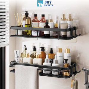 🇸🇬【SG stock】NO Punching Bathroom Shelf /Toilet Rack Bathroom Storage Corner Shelve Kitchen Wall Dinding Bathroom Rack Accessories Bathroom Shelving