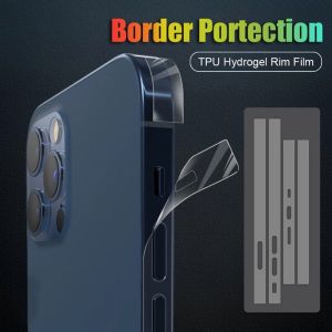 For IPhone 15 14 Plus 13 12 Pro Max Mini Plus Side Film Hydrogel Protective Frame Film Anti- Scratch Border Film