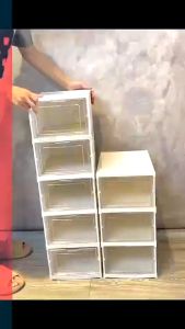 Tủ Giày Gấp Gọn Kệ Giày Hộp Giày Đa Năng Tiện Lợi Hộp Trưng Bày Chắc Chắn Bền Đẹp