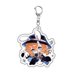 Bandai | Bungo Stray Dogs Acrylic Keychain Dazai Osamu Nakajima Atsushi Anime Merch Cosplay Gift In Stock